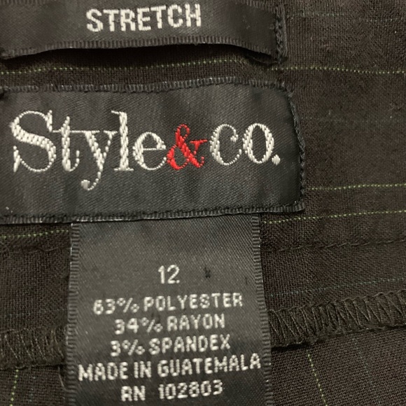 Style & Co. Pintripes Cropped Style Pants Size 12 - Picture 3 of 4